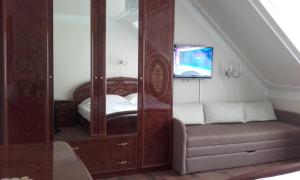 Televízia a/alebo spoločenská miestnosť v ubytovaní Apartman Orgona