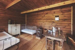 Postel nebo postele na pokoji v ubytování Voyage Spatio-Temporel