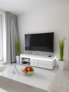 Televízia a/alebo spoločenská miestnosť v ubytovaní Apartmány Urban