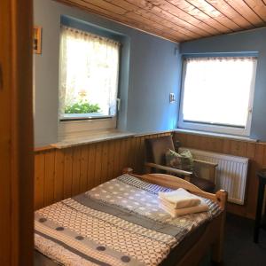 Postel nebo postele na pokoji v ubytování Monteur-Unterkunft Eichwalde