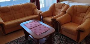 A seating area at Penzion Montana