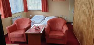 A seating area at Penzion Montana