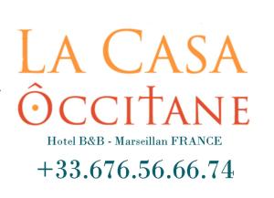 マルセイヤンにあるLa Casa Occitaneのカサ・オセアナ体験用のタイポグラフィ