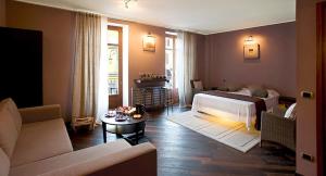 Кровать или кровати в номере Casa Svizzera Agriturismo