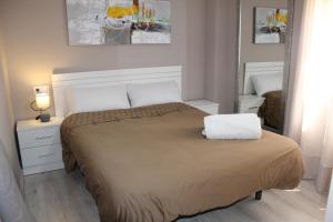 Cama o camas de una habitación en Apartamento Jardines de Cuenca