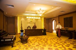 The lobby or reception area at Rongjiang Hotel