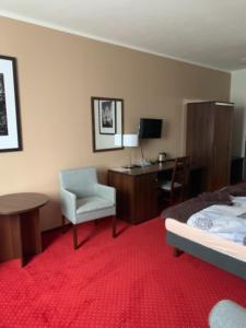 Televiisor ja/või meelelahutuskeskus majutusasutuses Wellness hotel Harmonie Třeboň