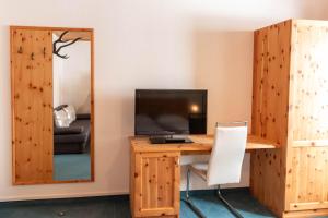 Μια τηλεόραση ή/και κέντρο ψυχαγωγίας στο Landhotel - Apartments Bauer