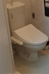 a bathroom with a white toilet in a room at Kichinan in Osaka