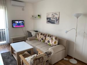 sala de estar con sofá y mesa en Maša Studio Apartman en Brčko