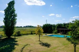 A garden outside the green home