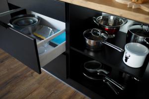 Kuchyň nebo kuchyňský kout v ubytování Apartament Gardenia No.1