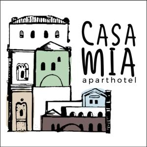 a drawing of a city with the words casa mica architecture at APARTHOTEL CASA MIA in Milan