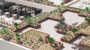 an overhead view of a building with plants at Hotel Paradiso Garden in Playa de Palma