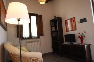 TV a/nebo společenská místnost v ubytování Villa Tresino Appartamenti