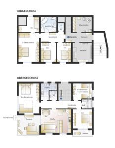 Plán poschodí v ubytovaní Ferienhaus Monte Bianco