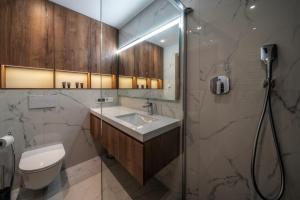 Kúpeľňa v ubytovaní Meta Apartments