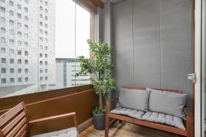 Et sittehjørne på Sif Apartments by Heimaleiga