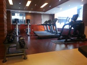 O centro de fitness e/ou as comodidades de fitness de Grand Eliana Hotel Conference & Spa