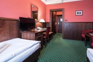 TV a/nebo společenská místnost v ubytování Hotel U Hejtmana Šarovce