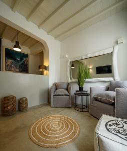 Posezení v ubytování Cova Mykonos Suites