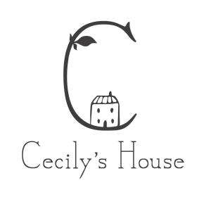 un disegno di una luna crescente e di una casa di Cecily's House a Mantova