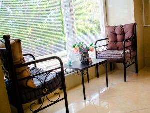 Posezení v ubytování Nikolakakis Rooms Lavrio