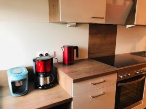 Kuchnia lub aneks kuchenny w obiekcie Ferienwohnung Klampfermühle