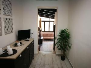 TV a/nebo společenská místnost v ubytování Amelia Apts & Rooms