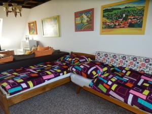 Postel nebo postele na pokoji v ubytování Chalupa Rudice u Luhačovic