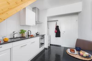 Kuchyň nebo kuchyňský kout v ubytování Swiss Star Aussersihl - Self Check-In