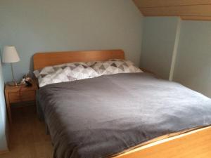 Posteľ alebo postele v izbe v ubytovaní Gemütliches Ferienhaus am Waldrand