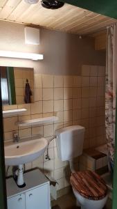Koupelna v ubytování Ferienhaus Am Kirchberg