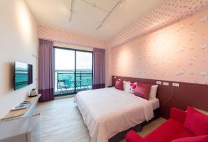 Letto o letti in una camera di Sky Young Homestay