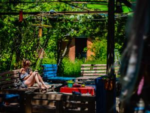 Namaste Hostel & Camping外面的花园