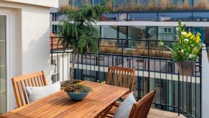 Balkón alebo terasa v ubytovaní City Nest Apartments by Adrez