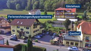 Letecký snímek ubytování Gasthof Hotel Schwarzes Roß