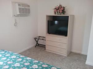 una camera con TV a schermo piatto e letto di Apollo Motel a Wildwood Crest