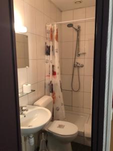 Koupelna v ubytování Hotel Chevallier + 24 fotografií