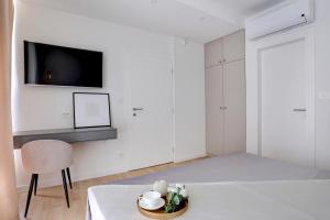 TV a/nebo společenská místnost v ubytování Apartments HUGO 2