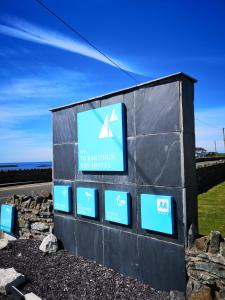a sign on the side of a road at Trearddur Bay Hotel in Trearddur