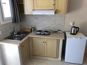 Kuchyň nebo kuchyňský kout v ubytování Petros Rooms & Apartments