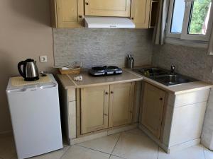 Kuchyň nebo kuchyňský kout v ubytování Petros Rooms & Apartments