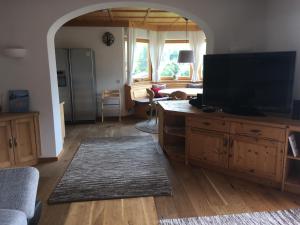 TV a/nebo společenská místnost v ubytování Apartment Hahnenkammblick