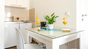 Kuchyň nebo kuchyňský kout v ubytování Apartments Sandra Solitudo II