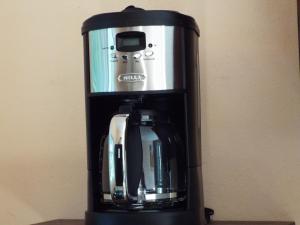 a coffee maker is sitting on a table at LAKE VIEW CONDO in Belize City