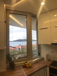 Kuchyň nebo kuchyňský kout v ubytování Butterfly Apartman