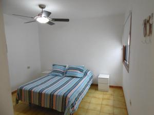 Łóżko lub łóżka w pokoju w obiekcie Apartamento Medanero FGF