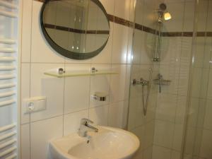 Koupelna v ubytování Appartements Bischof