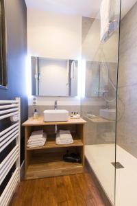 博恩的住宿－Tonneliers33，一间带水槽和淋浴的浴室
